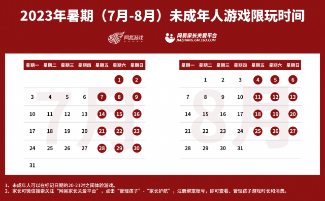 腾讯、网易、米哈游发布未成年人暑期限玩通知 第1张