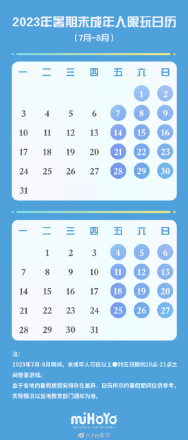 腾讯、网易、米哈游发布未成年人暑期限玩通知 第3张