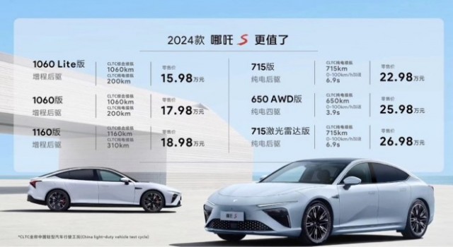 2024款哪吒S上市：15.98万元起，提供纯电及增程两种动力可选 第1张