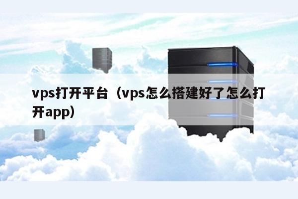 vps打开平台（vps怎么搭建好了怎么打开app） 第1张