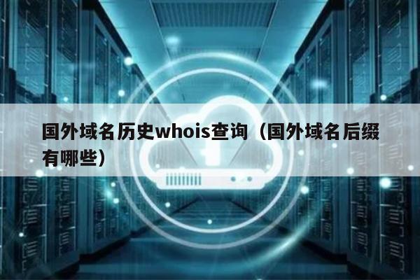 国外域名历史whois查询（国外域名后缀有哪些） 第1张