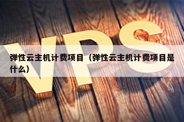 弹性云主机计费项目（弹性云主机计费项目是什么） 第1张